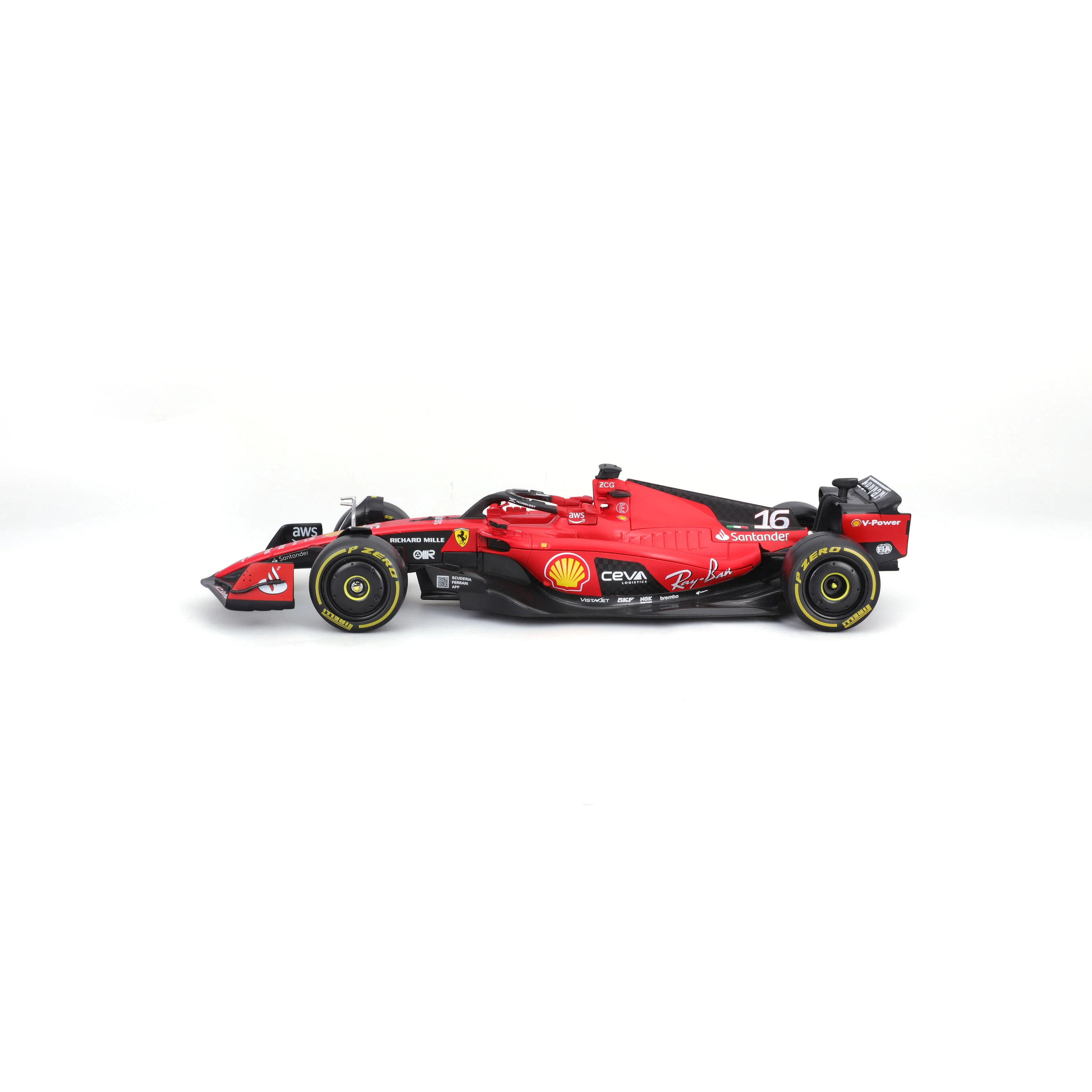 Ferrari SF-23 Charles Leclerc #16 – 1:24 Scale Diecast Model with Driver - Image 3