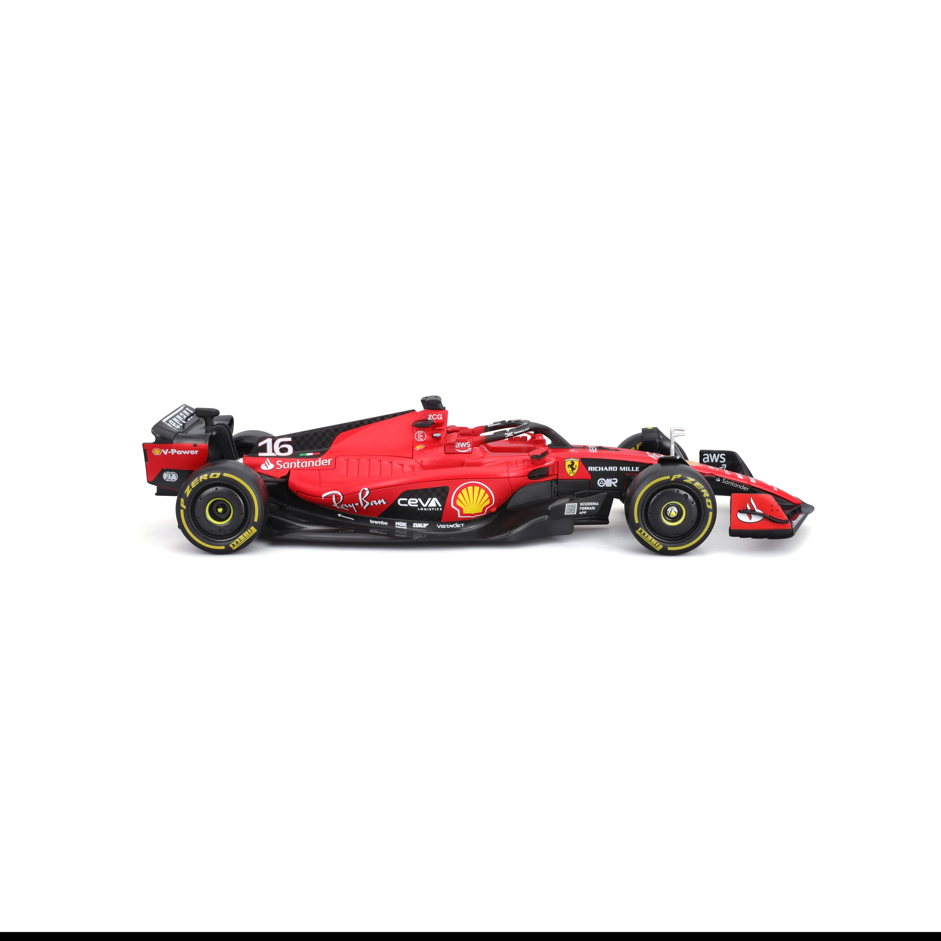 Ferrari SF-23 Charles Leclerc #16 – 1:24 Scale Diecast Model with Driver - Image 4
