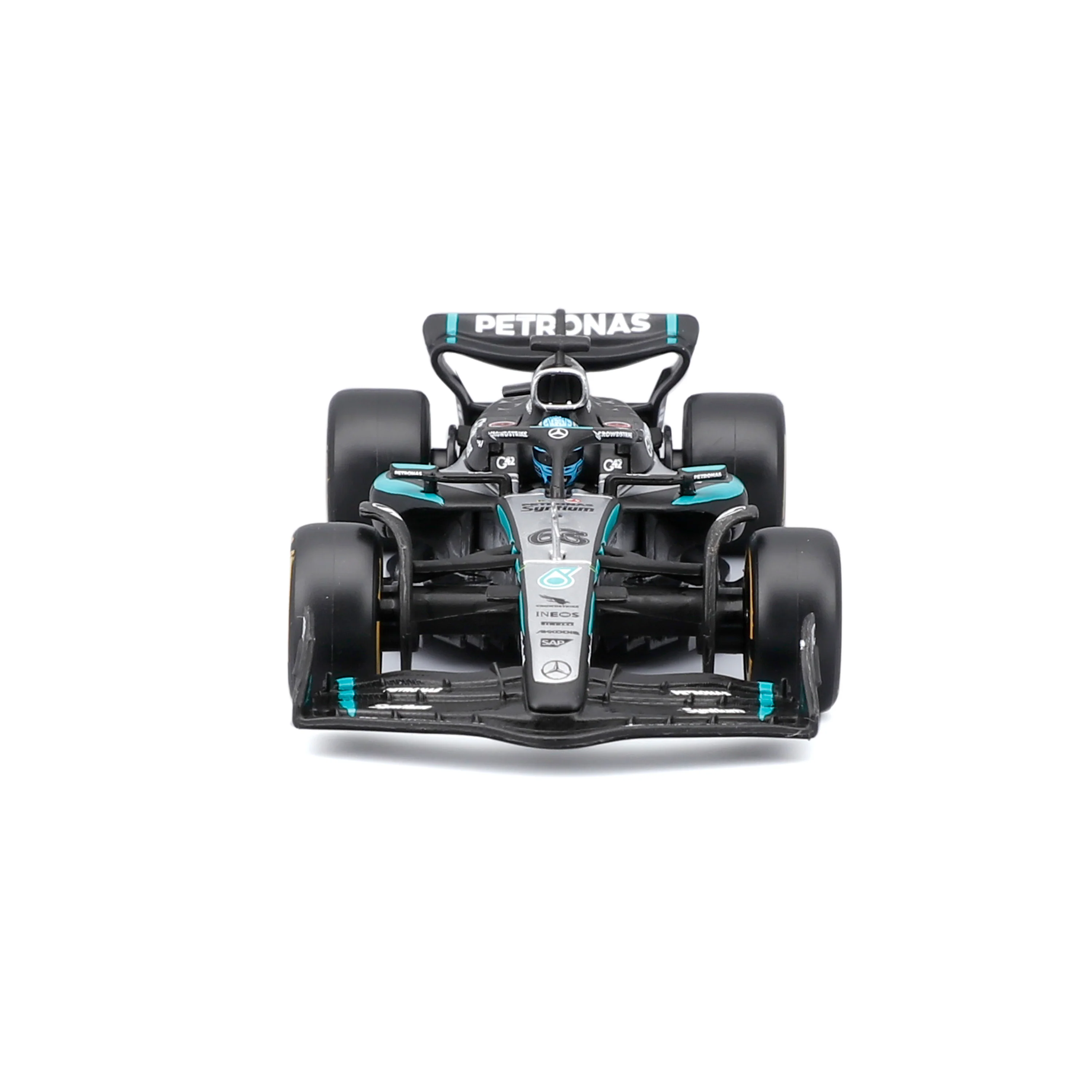 F1 Mercedes-AMG W16 2025 #63 George Russell – Scale 1:43 with Base and Showcase - Image 4
