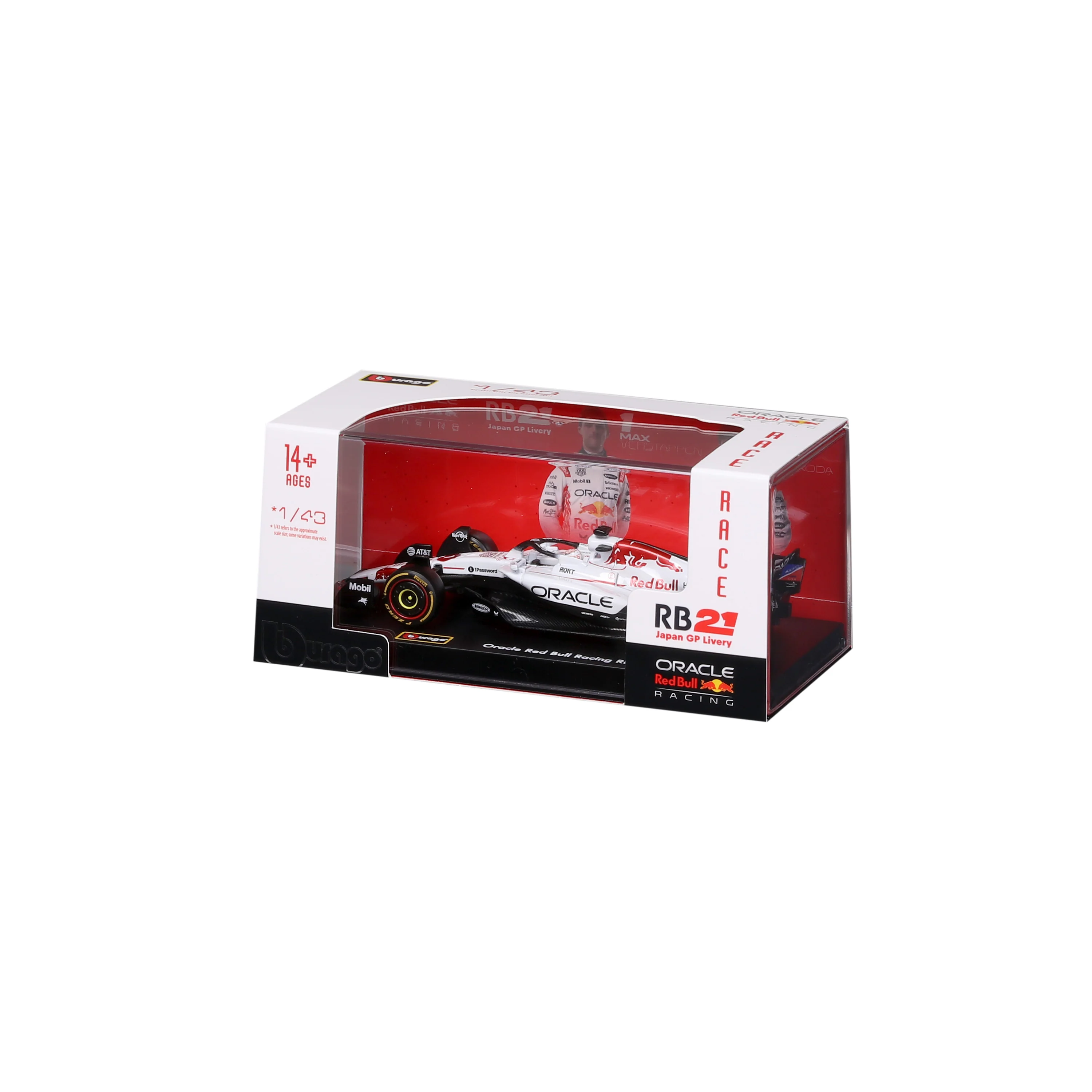 F1 RedBull Racing RB21 Livrea Giappone 2025 #1 Verstappen scala 1:43 con teca espositiva - Image 9