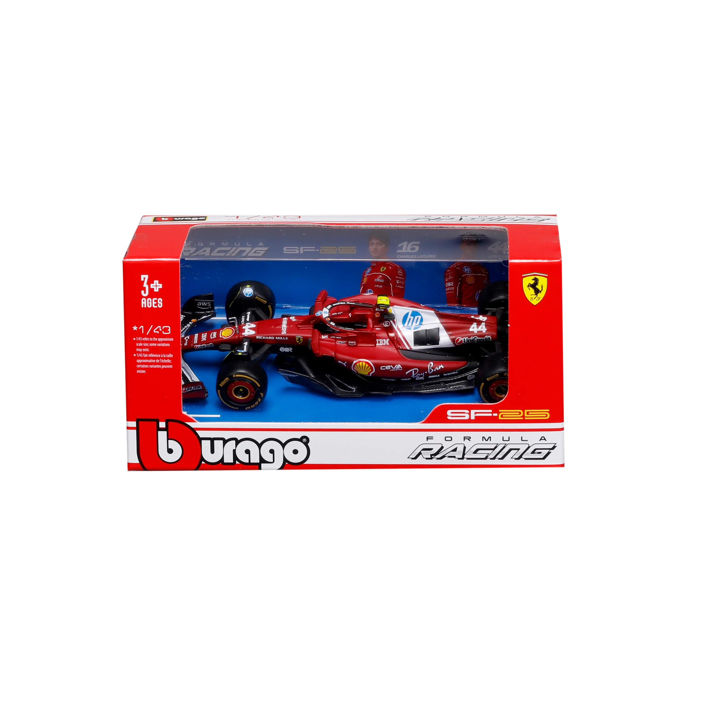 Ferrari SF-25 #44 Lewis Hamilton F1 2025 – 1:43 Scale Diecast Model with Official License - Image 2