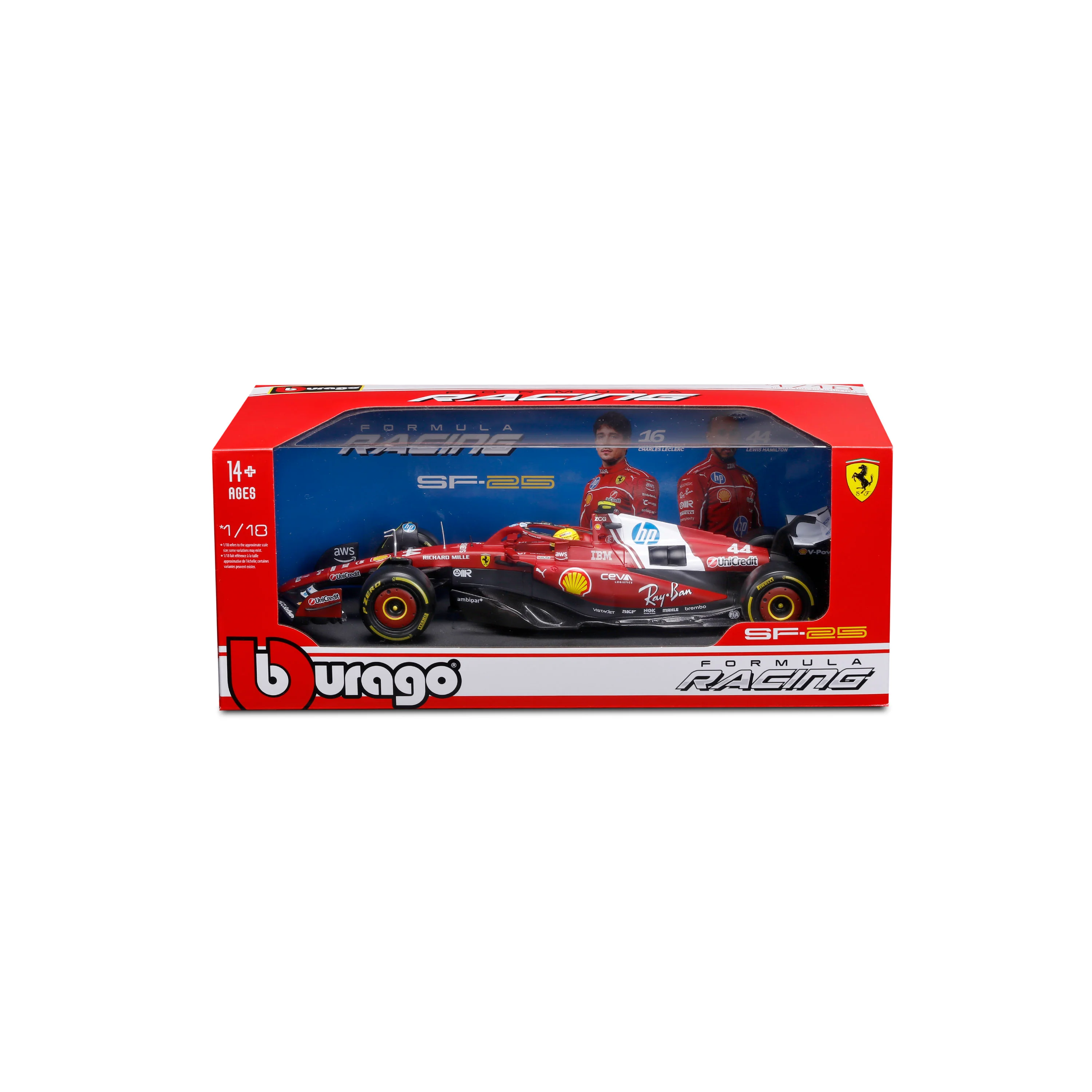 Ferrari SF-25 Lewis Hamilton #44 F1 2025 – 1:18 Diecast Model with Official License - Image 2