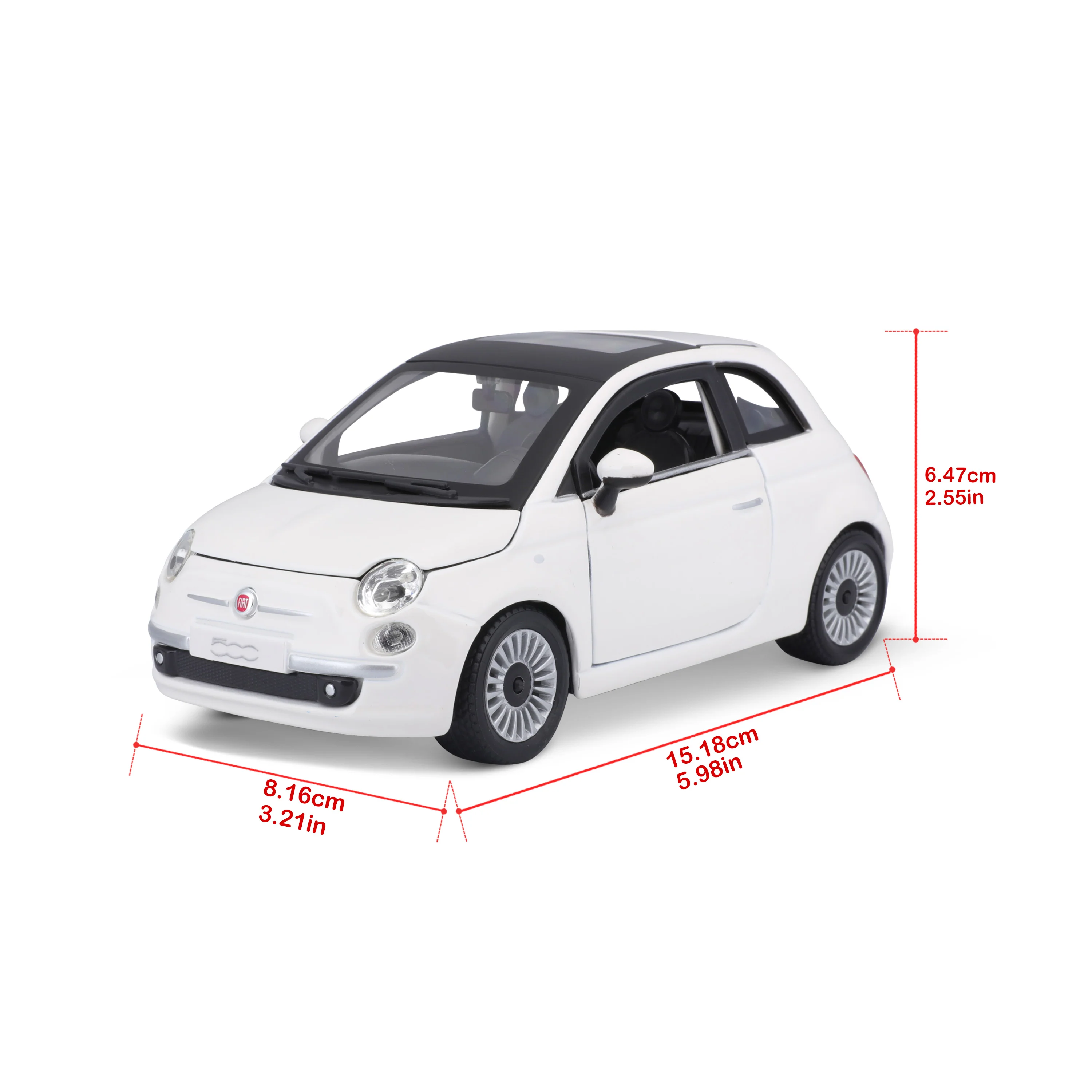 Fiat 500 (2007) 1:24 White - Image 6