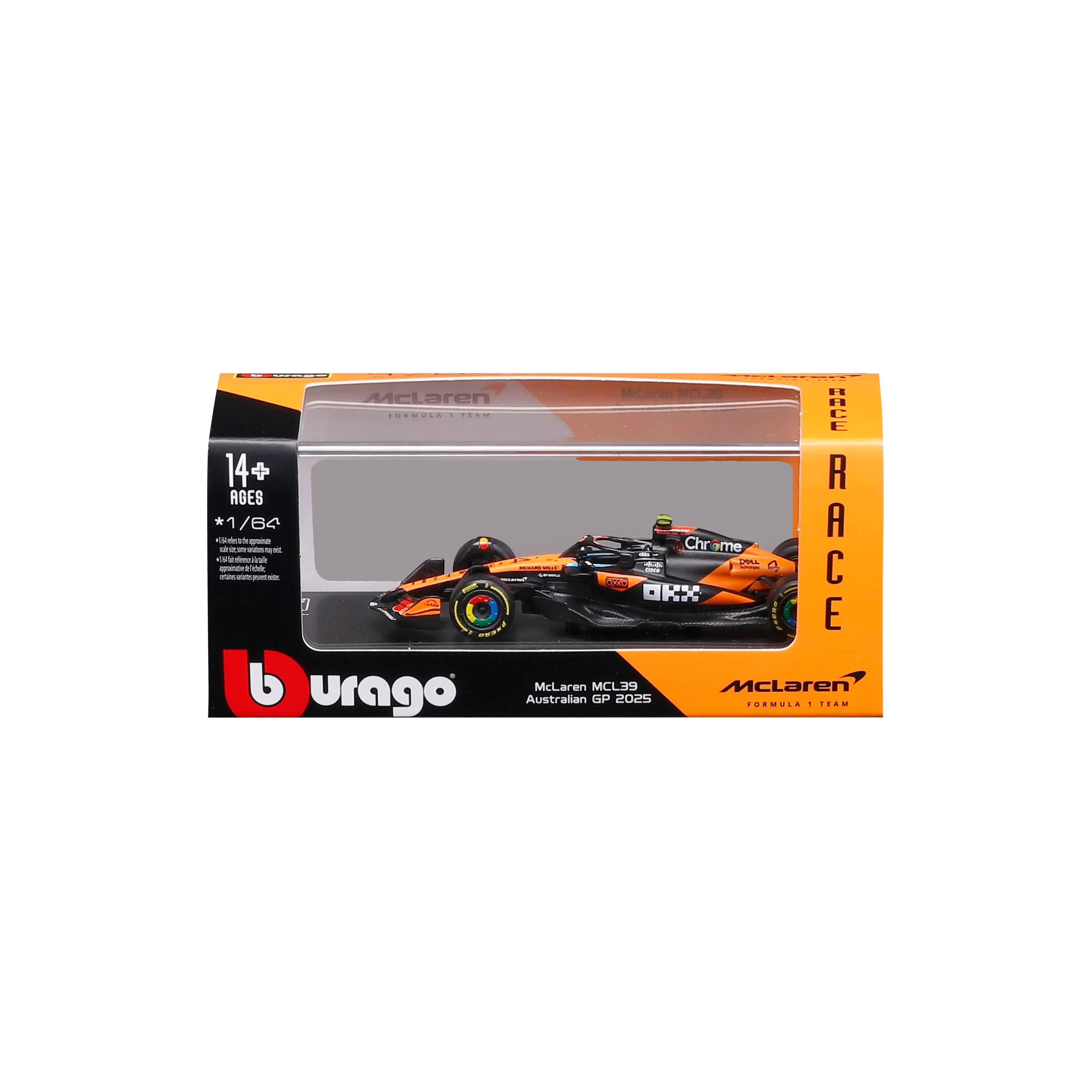McLaren F1 MCL39 2025 #4 Norris 1:64 with display case - Image 7
