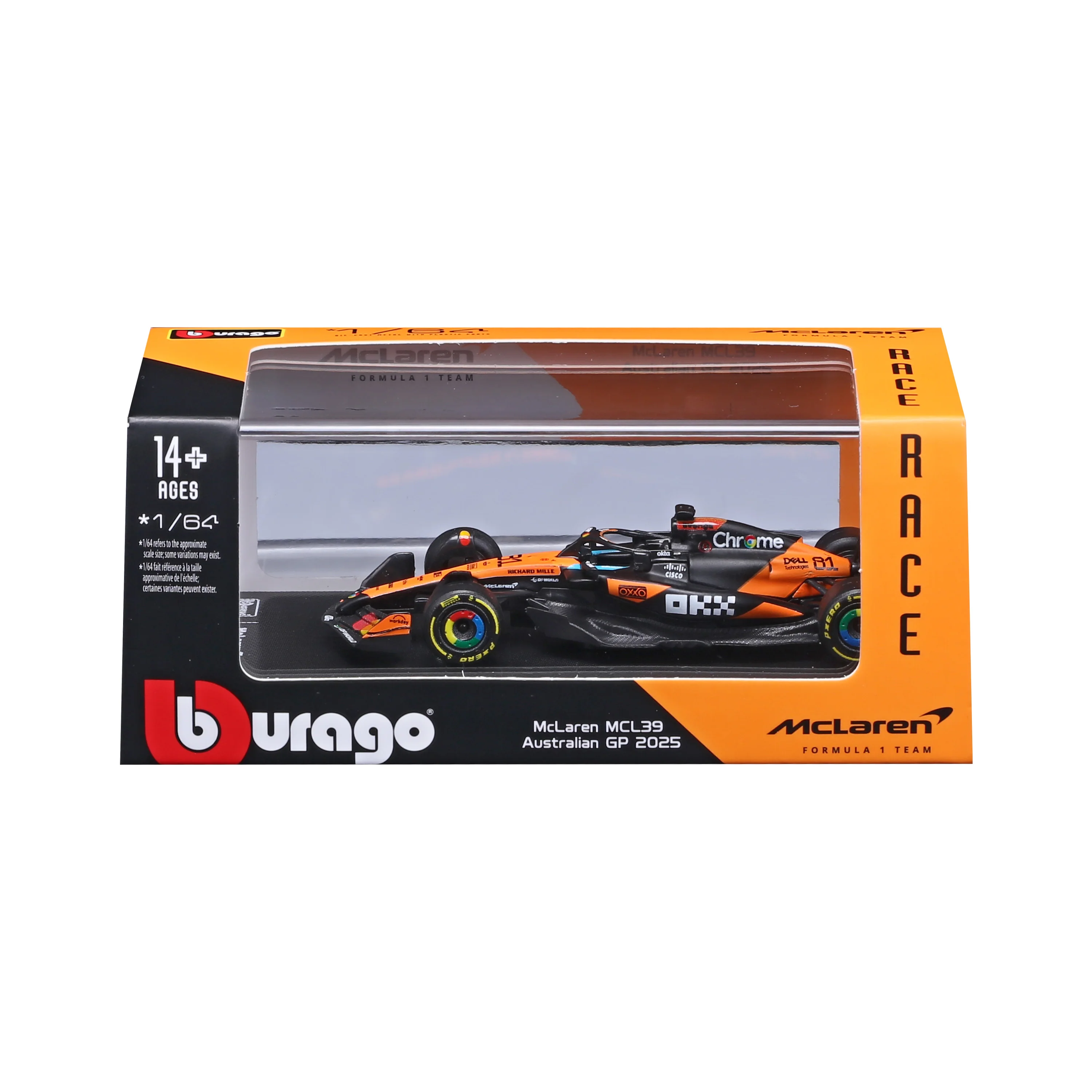 McLaren F1 MCL39 2025 #81 Piastri 1:64 with display case - Image 7