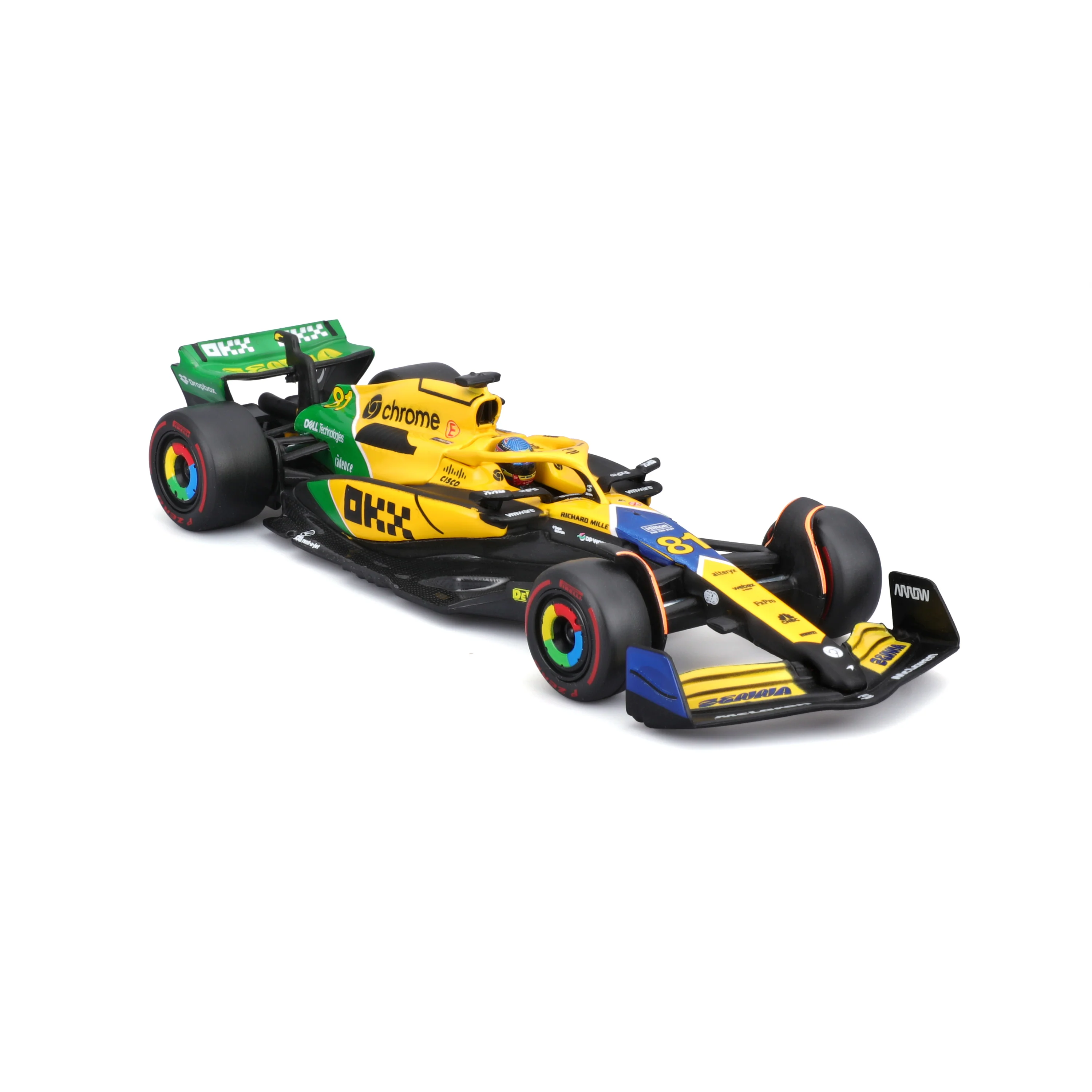 McLaren MCL38 #81 Oscar Piastri Monaco GP 2024 Senna 30th Anniversary 1:43 with driver and display case - Image 5
