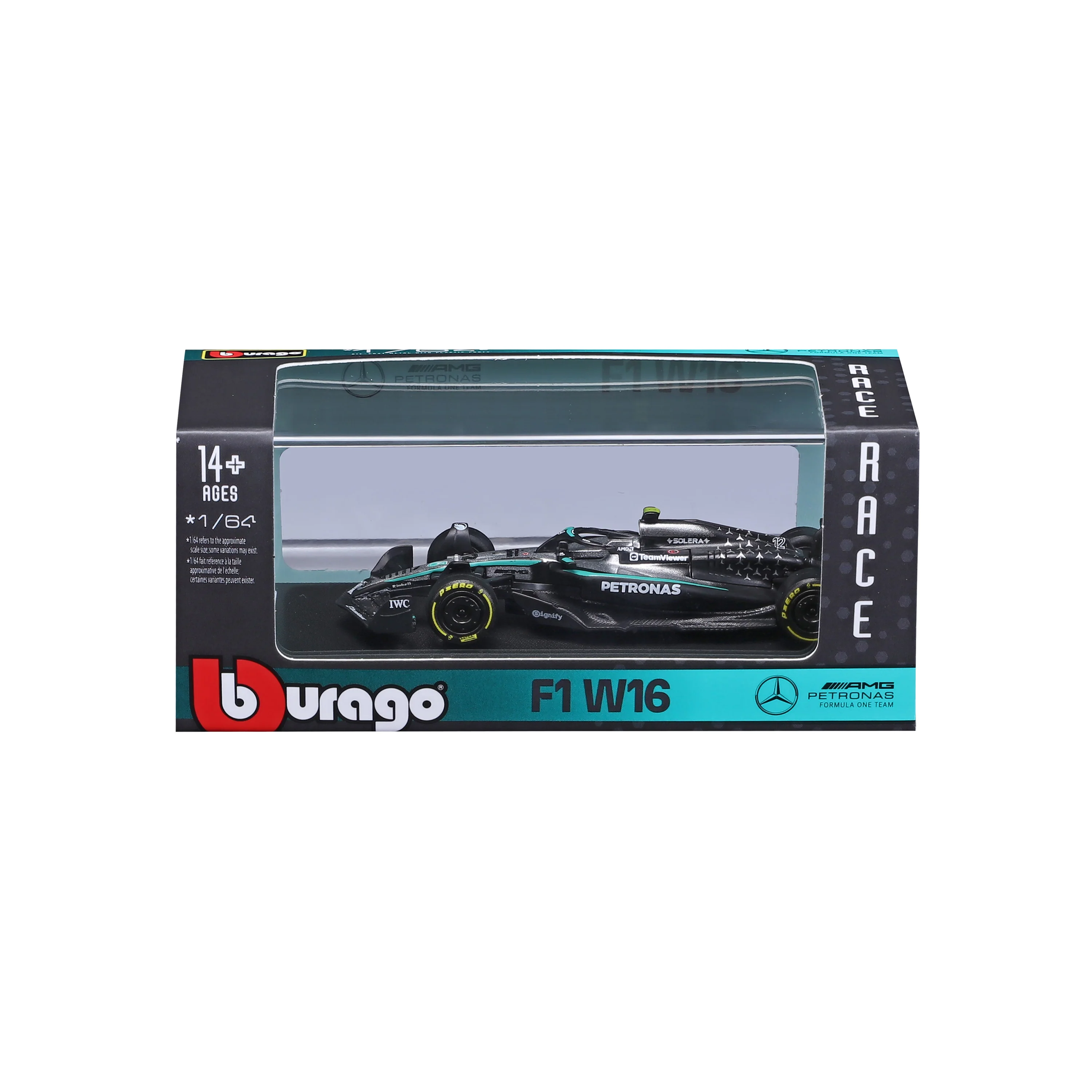 Mercedes-AMG F1 W16 2025 #12 Antonelli 1:64 with display case - Image 7