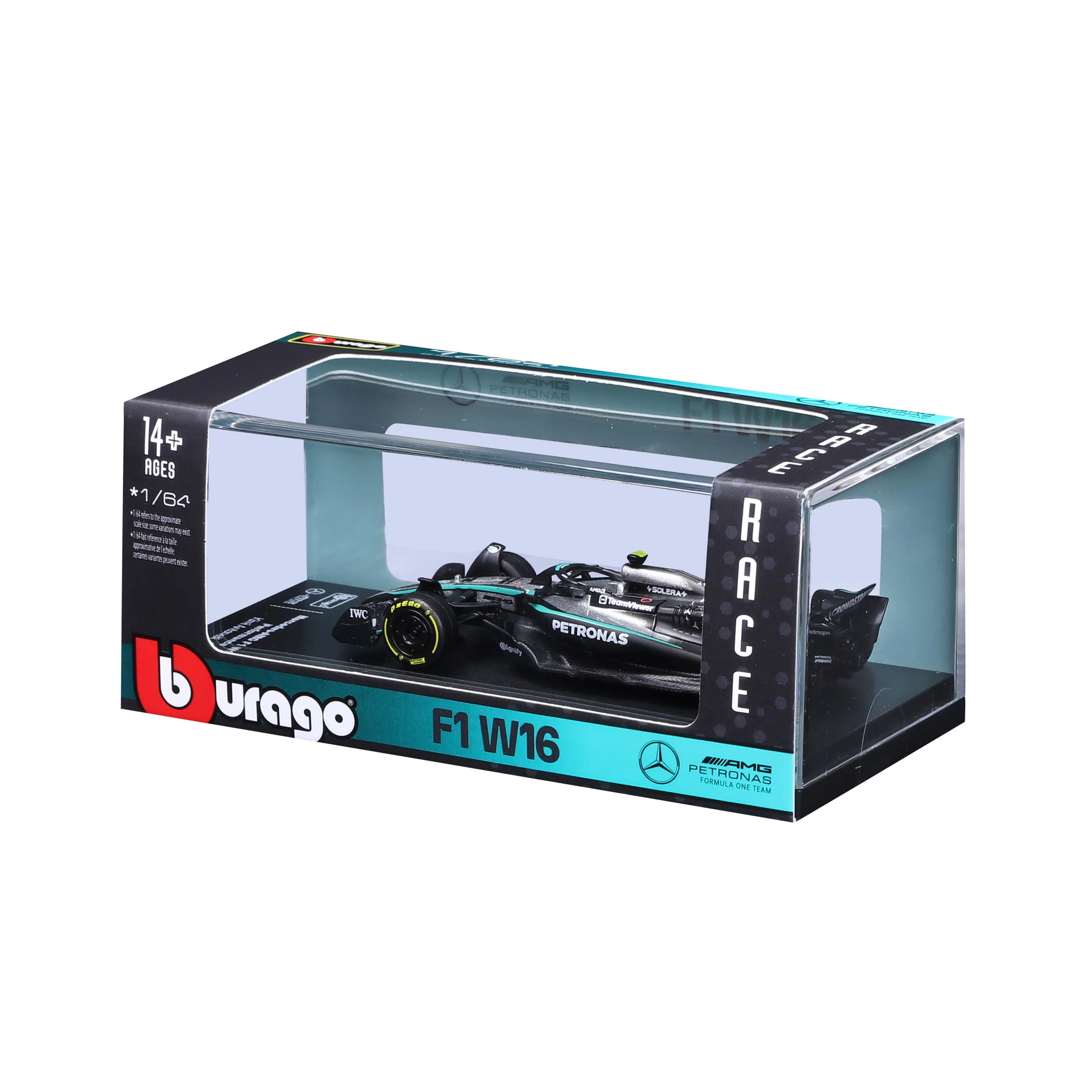 Mercedes-AMG F1 W16 2025 #12 Antonelli 1:64 with display case - Image 8