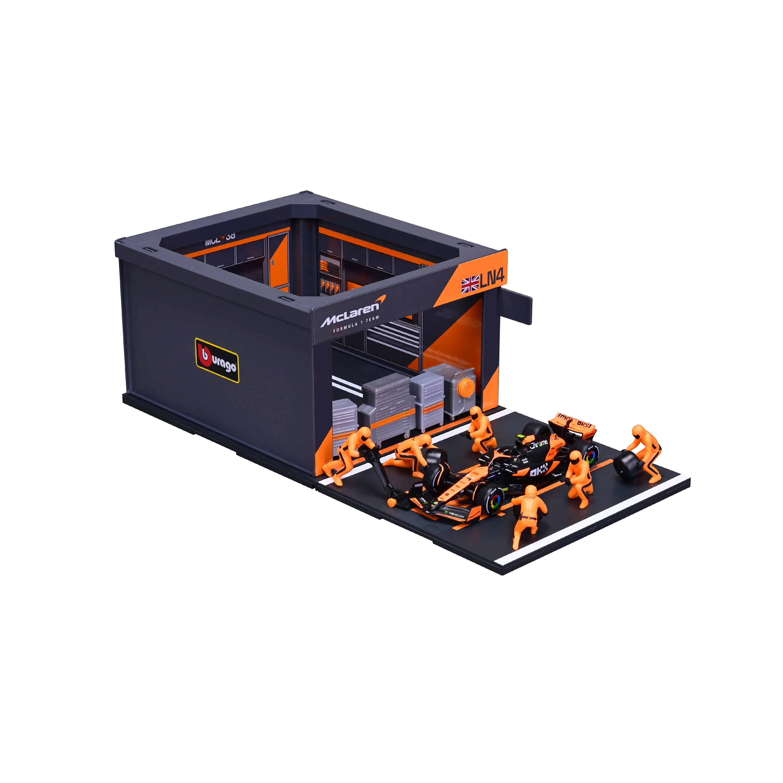 Pit Stop McLaren with MCL38 #4 Lando Norris Diecast Model 1:43 F1 2024 - Image 3