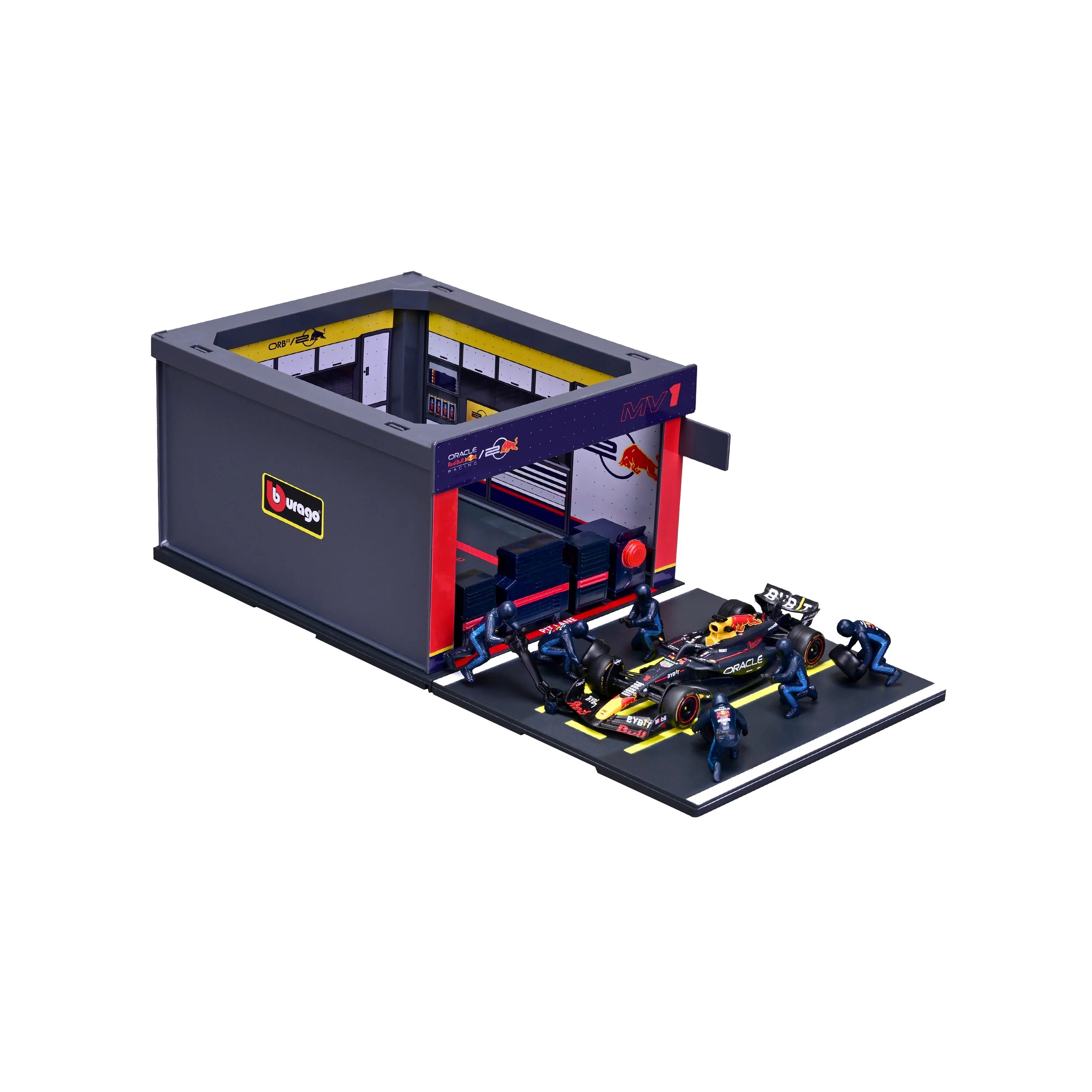 Red Bull Pit Stop with RB20 #1 Max Verstappen Diecast Model 1:43 F1 2024 - Image 5