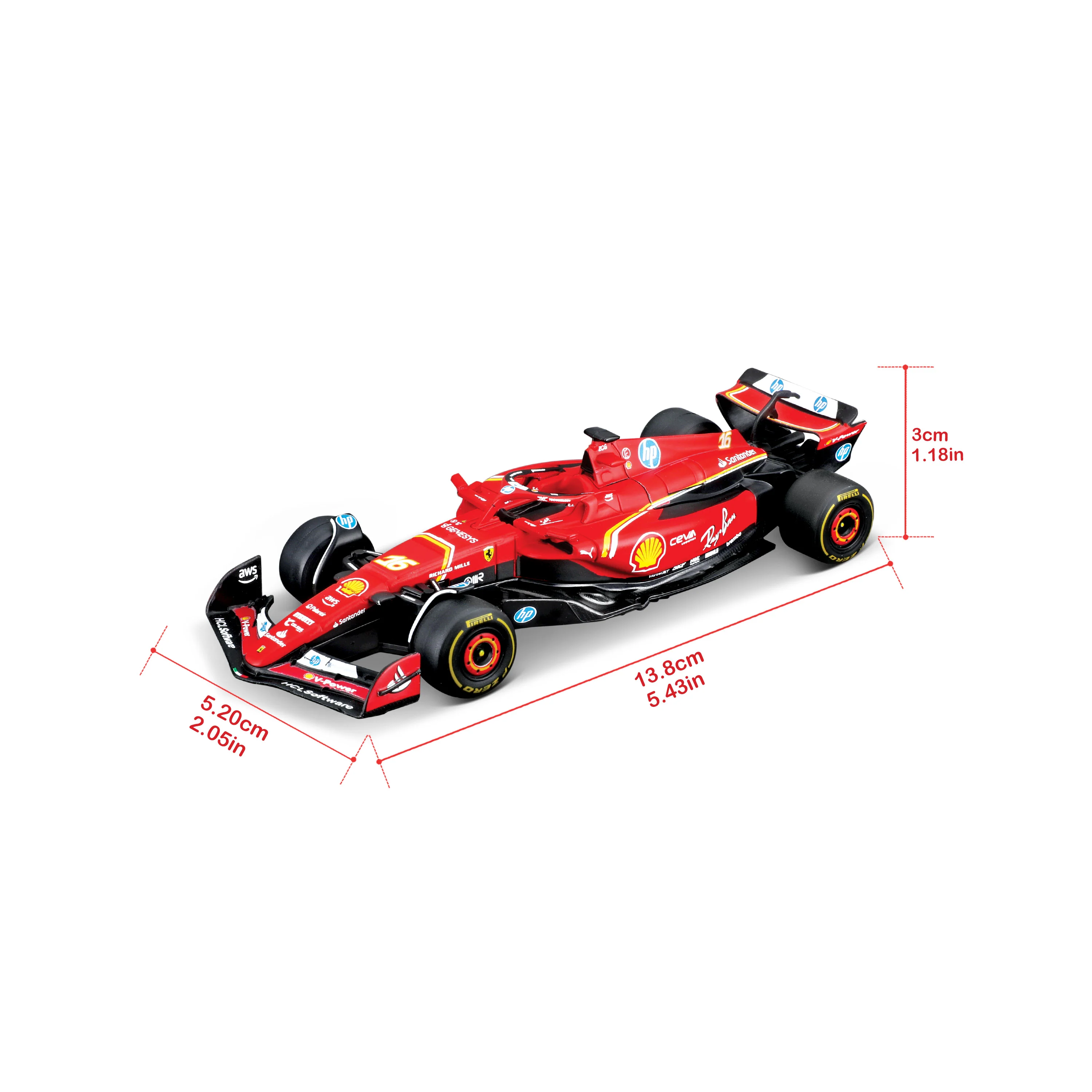 Formula Racing Ferrari SF-24 RC Vehicle Diecast 1:41 with Track - Image 5